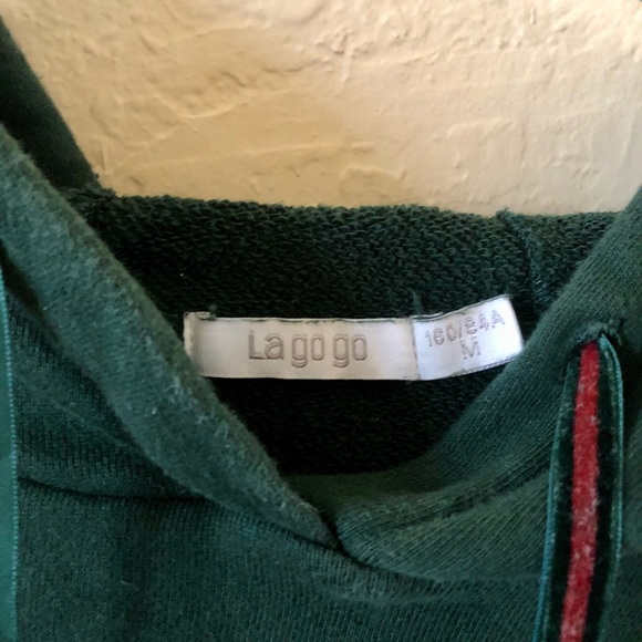 DARK GREEN GRAPHIC HOODIE - Picture 2 of 5